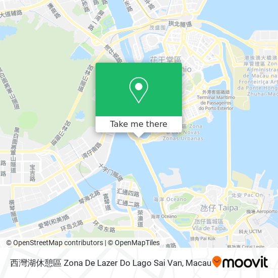 西灣湖休憩區 Zona De Lazer Do Lago Sai Van map