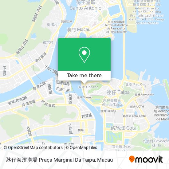 氹仔海濱廣場 Praça Marginal Da Taipa map