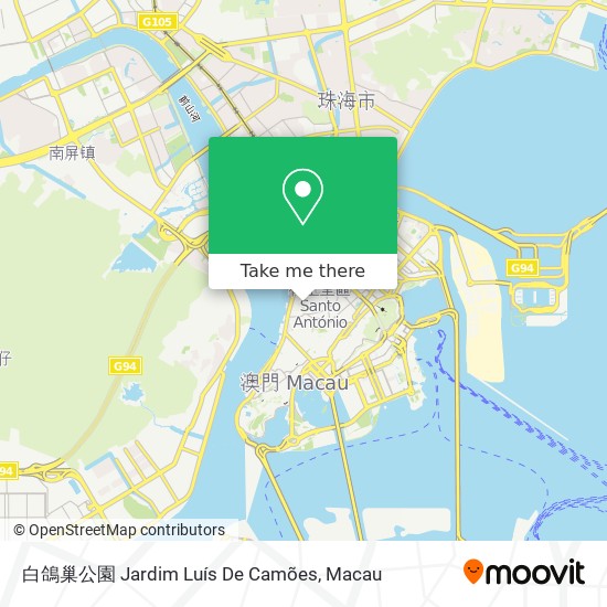 白鴿巢公園 Jardim Luís De Camões map