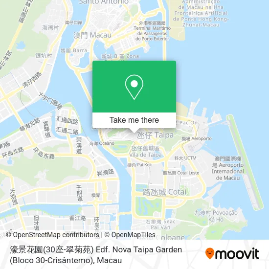 濠景花園(30座-翠菊苑) Edf. Nova Taipa Garden (Bloco 30-Crisântemo)地圖