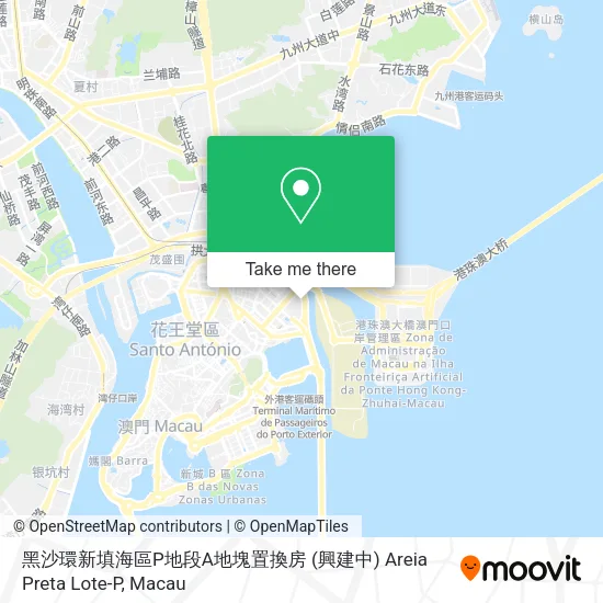黑沙環新填海區P地段A地塊置換房 (興建中) Areia Preta Lote-P地圖
