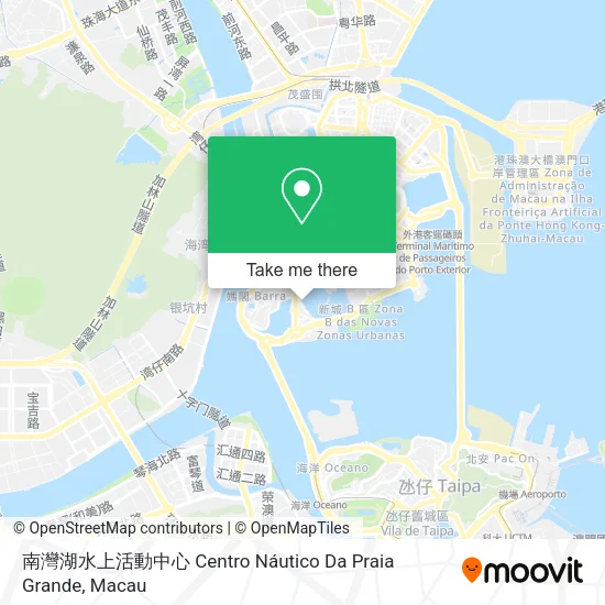 南灣湖水上活動中心 Centro Náutico Da Praia Grande地圖