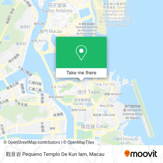 觀音岩 Pequeno Templo De Kun Iam map