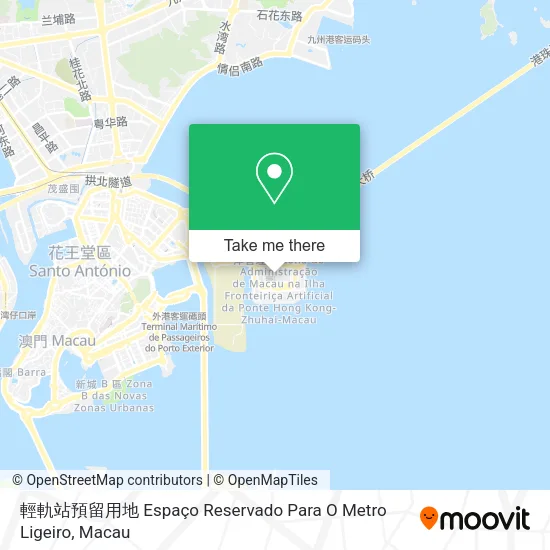 輕軌站預留用地 Espaço Reservado Para O Metro Ligeiro map