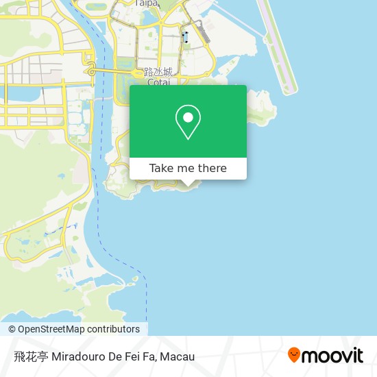 飛花亭 Miradouro De Fei Fa map