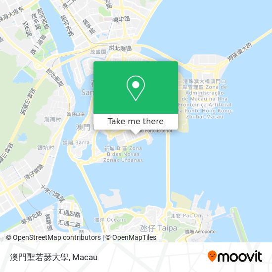 澳門聖若瑟大學 map
