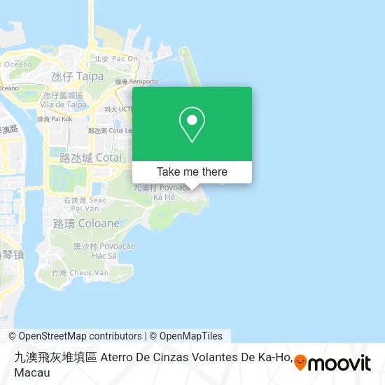 九澳飛灰堆填區 Aterro De Cinzas Volantes De Ka-Ho map