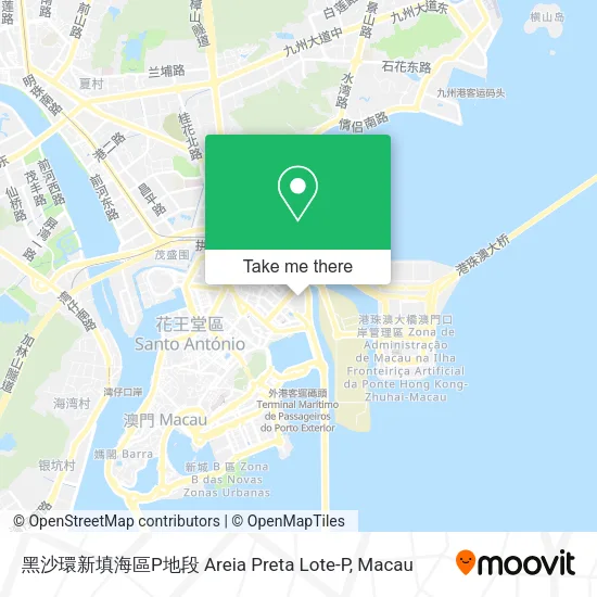 黑沙環新填海區P地段 Areia Preta Lote-P地圖