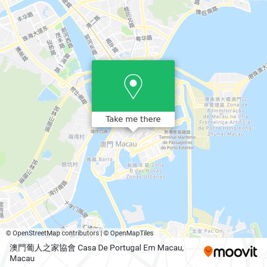 澳門葡人之家協會 Casa De Portugal Em Macau map