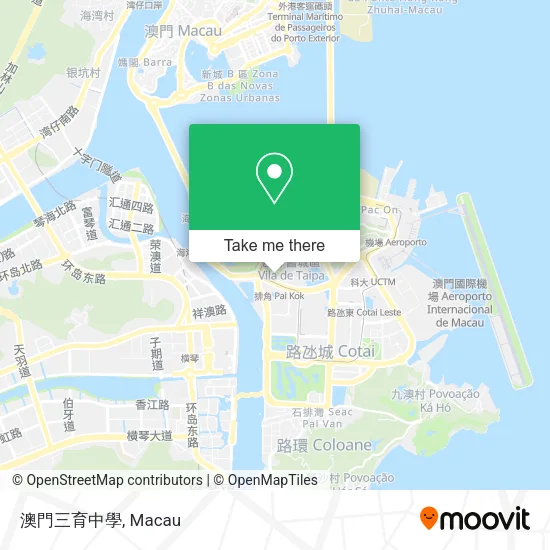 澳門三育中學 map