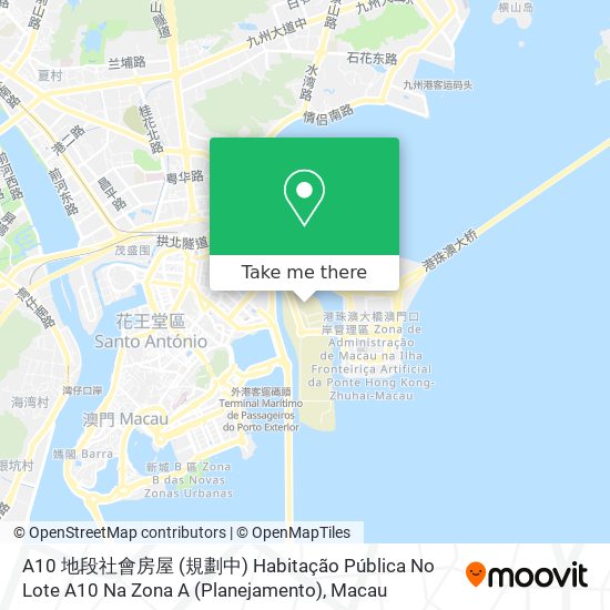 A10 地段社會房屋 (規劃中) Habitação Pública No Lote A10 Na Zona A (Planejamento) map