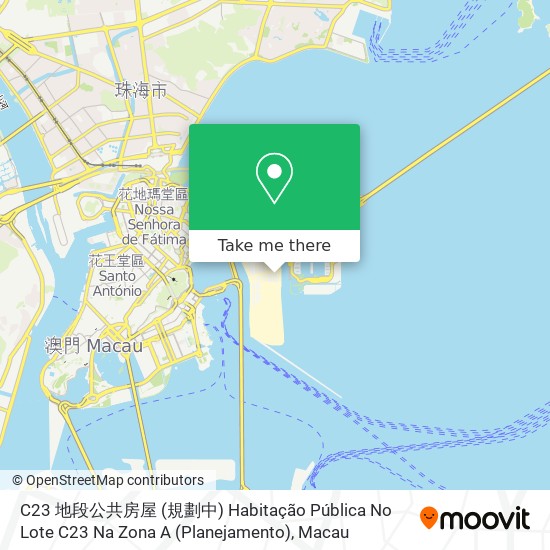 C23 地段公共房屋 (規劃中) Habitação Pública No Lote C23 Na Zona A (Planejamento) map