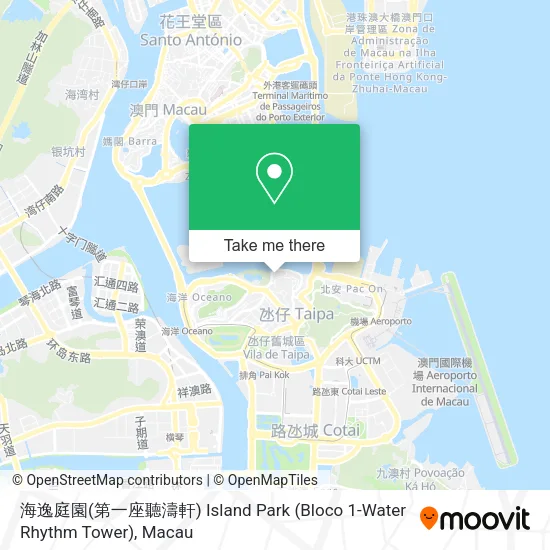海逸庭園(第一座聽濤軒) Island Park (Bloco 1-Water Rhythm Tower) map