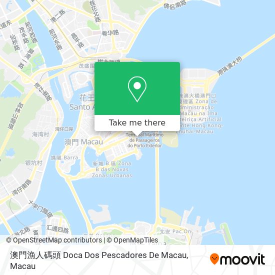 澳門漁人碼頭 Doca Dos Pescadores De Macau map