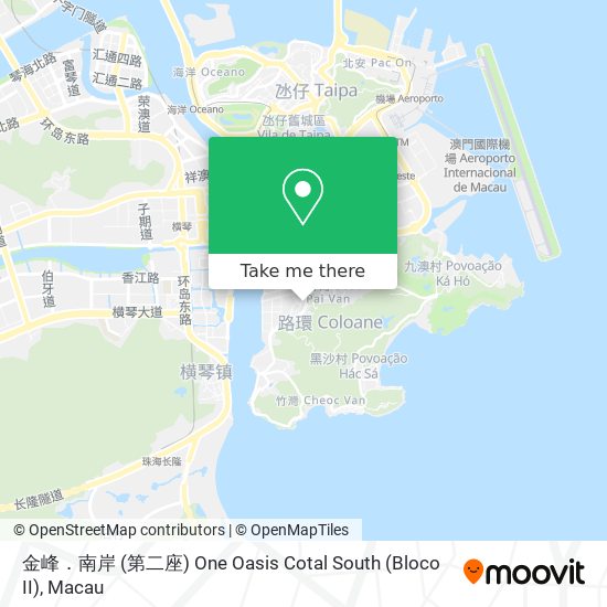 金峰．南岸 (第二座) One Oasis Cotal South (Bloco II) map