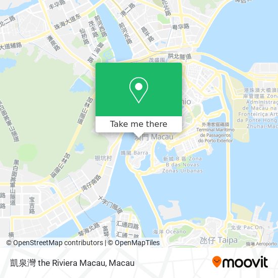 凱泉灣 the Riviera Macau map