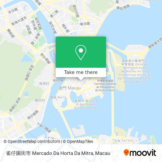 雀仔園街市 Mercado Da Horta Da Mitra map