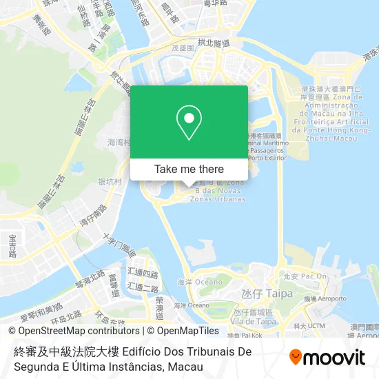 終審及中級法院大樓 Edifício Dos Tribunais De Segunda E Última Instâncias map