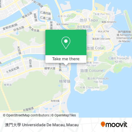 澳門大學 Universidade De Macau map