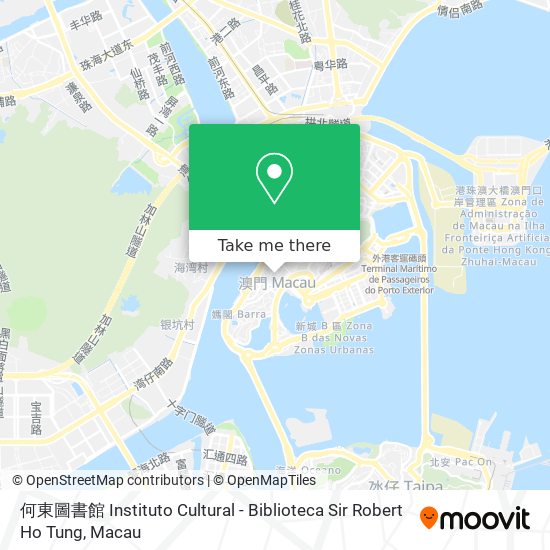 何東圖書館 Instituto Cultural - Biblioteca Sir Robert Ho Tung map