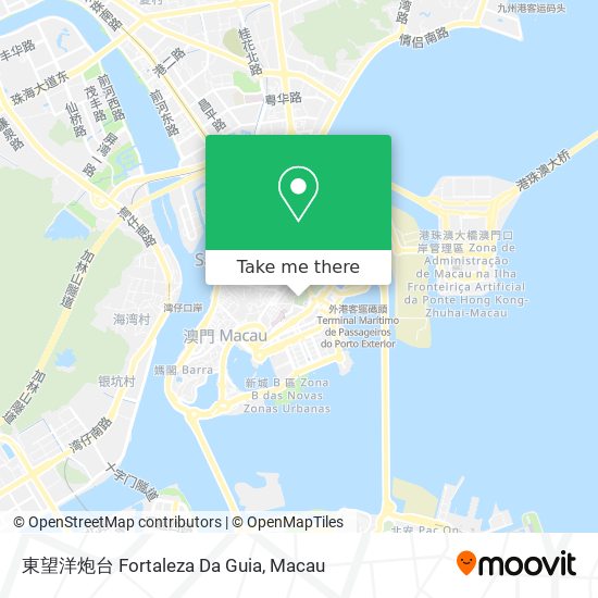 東望洋炮台 Fortaleza Da Guia map