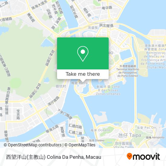 西望洋山(主教山) Colina Da Penha map