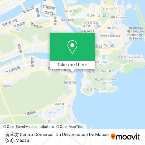 薈萃坊 Centro Comercial Da Universidade De Macau (S8) map
