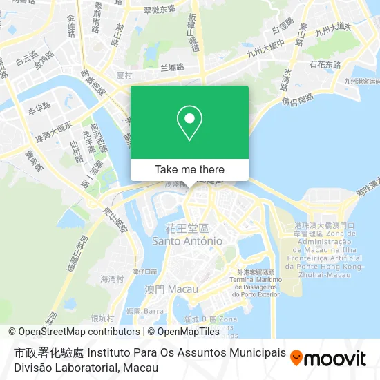 市政署化驗處 Instituto Para Os Assuntos Municipais Divisão Laboratorial map