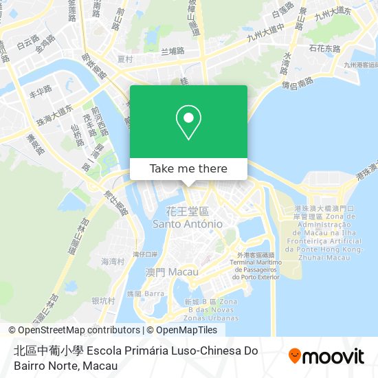 北區中葡小學 Escola Primária Luso-Chinesa Do Bairro Norte map