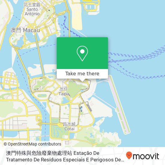 澳門特殊與危險廢棄物處理站 Estação De Tratamento De Resíduos Especiais E Perigosos De Macau map
