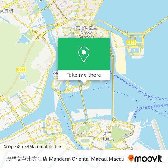 澳門文華東方酒店 Mandarin Oriental Macau地圖