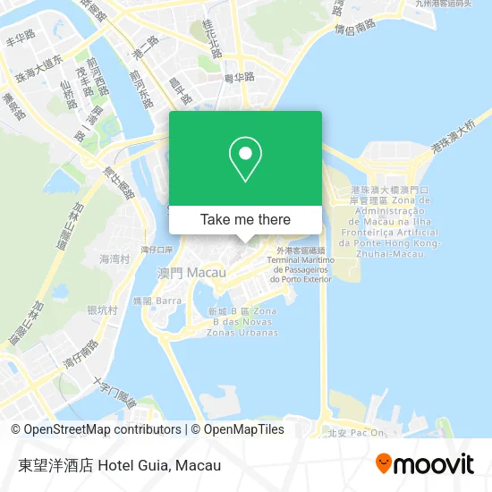 東望洋酒店 Hotel Guia map