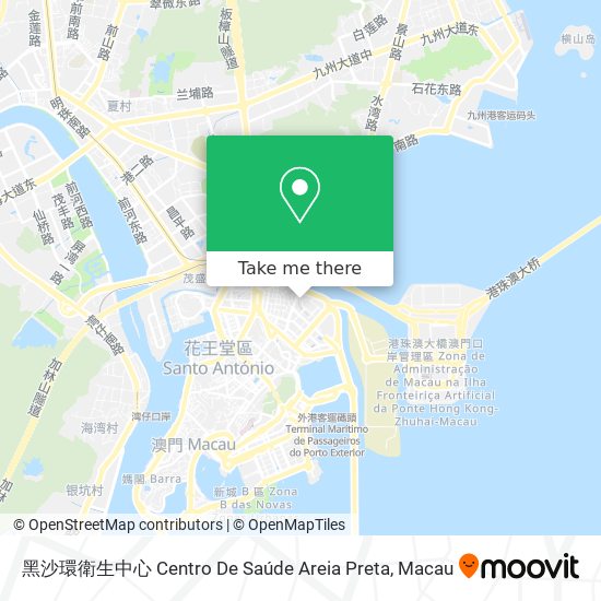 黑沙環衛生中心 Centro De Saúde Areia Preta地圖