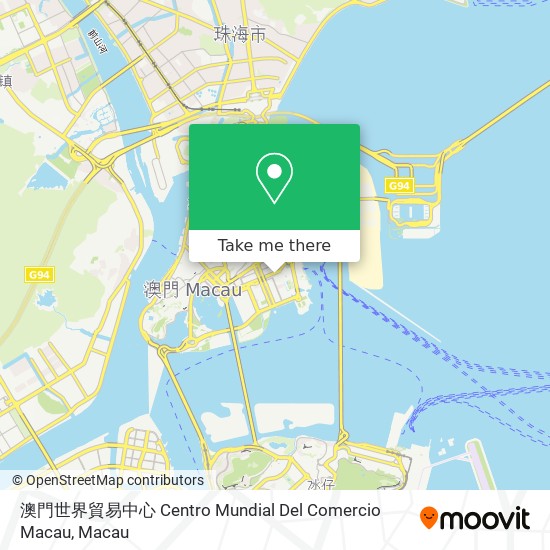 澳門世界貿易中心 Centro Mundial Del Comercio Macau map