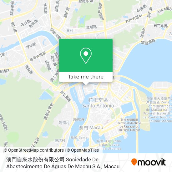 澳門自來水股份有限公司 Sociedade De Abastecimento De Águas De Macau S.A. map