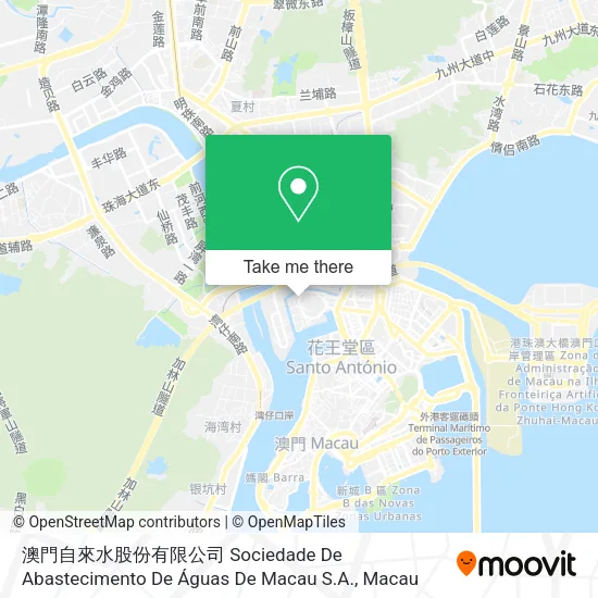 澳門自來水股份有限公司 Sociedade De Abastecimento De Águas De Macau S.A.地圖
