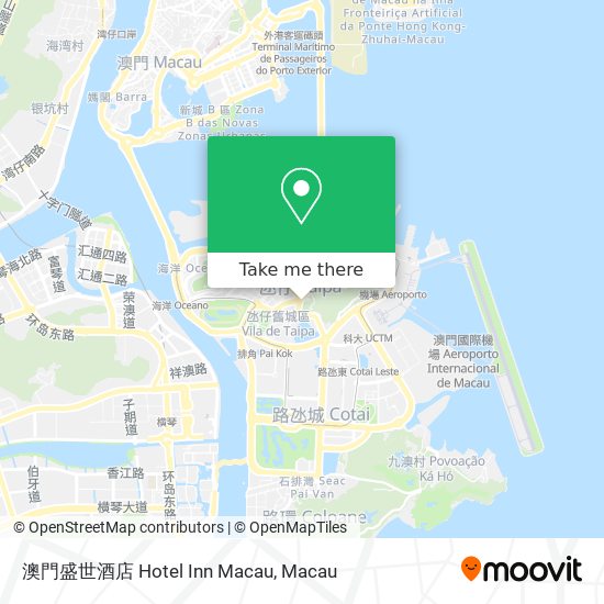 澳門盛世酒店 Hotel Inn Macau map