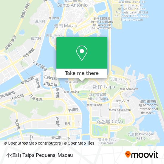 小潭山 Taipa Pequena map