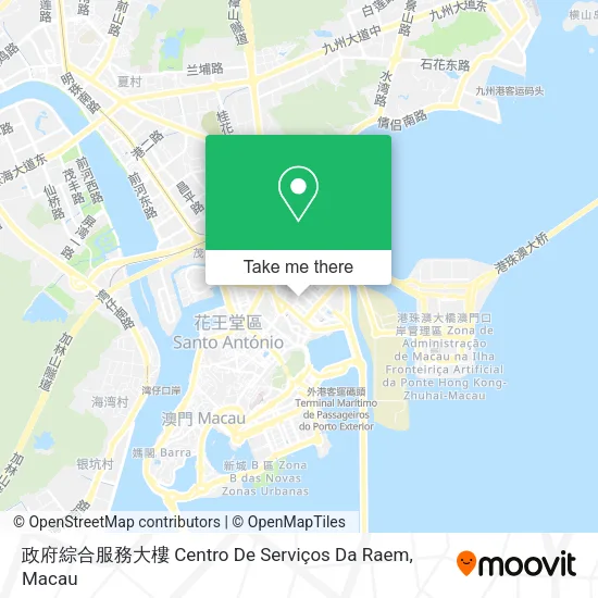政府綜合服務大樓 Centro De Serviços Da Raem map