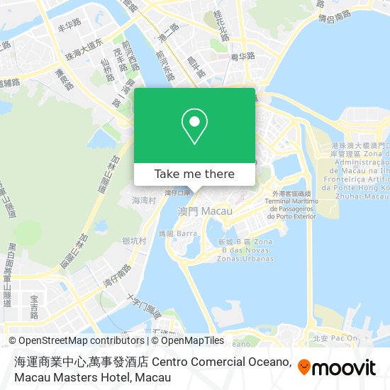 海運商業中心,萬事發酒店 Centro Comercial Oceano, Macau Masters Hotel map