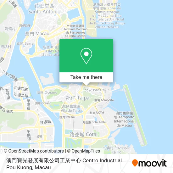 澳門寶光發展有限公司工業中心 Centro Industrial Pou Kuong map