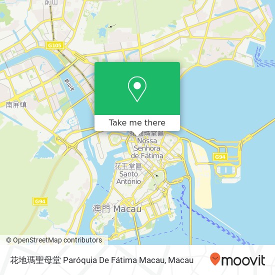 花地瑪聖母堂 Paróquia De Fátima Macau map