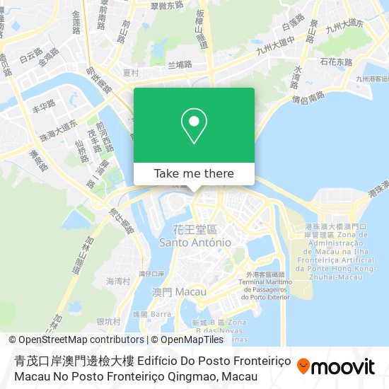 青茂口岸澳門邊檢大樓 Edifício Do Posto Fronteiriço Macau No Posto Fronteiriço Qingmao map