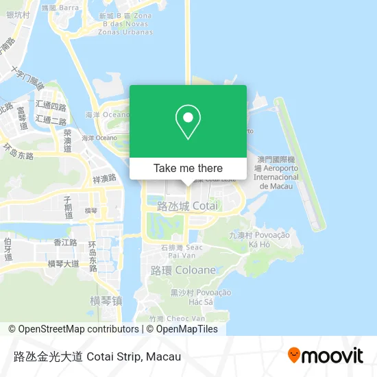 路氹金光大道 Cotai Strip map