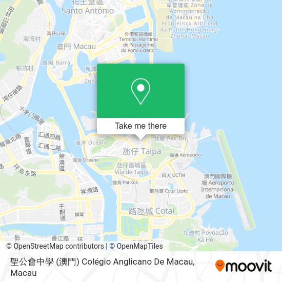 聖公會中學 (澳門) Colégio Anglicano De Macau map