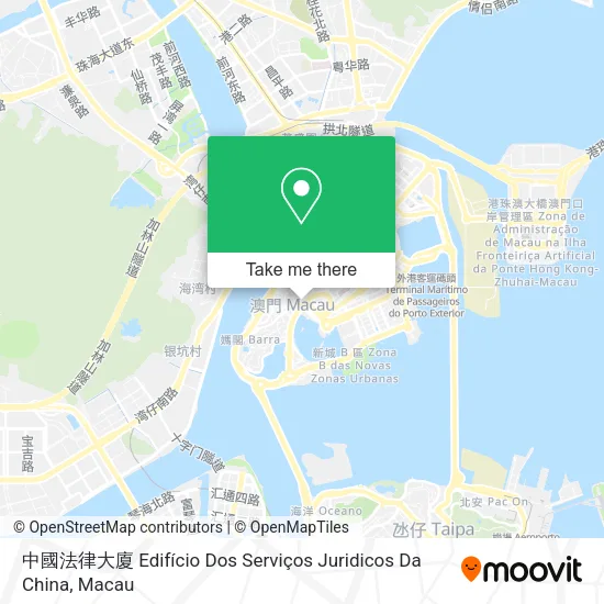 中國法律大廈 Edifício Dos Serviços Juridicos Da China map