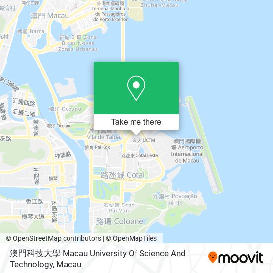 澳門科技大學 Macau University Of Science And Technology map