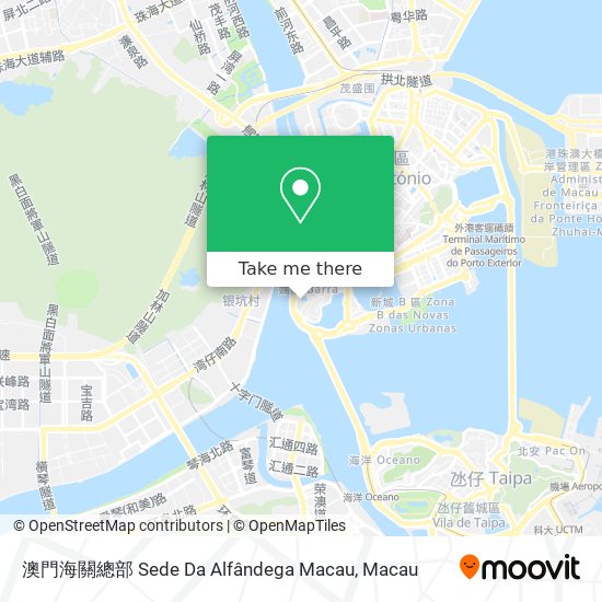 澳門海關總部 Sede Da Alfândega Macau地圖