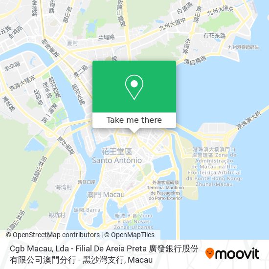 Cgb Macau, Lda - Filial De Areia Preta 廣發銀行股份有限公司澳門分行 - 黑沙灣支行 map