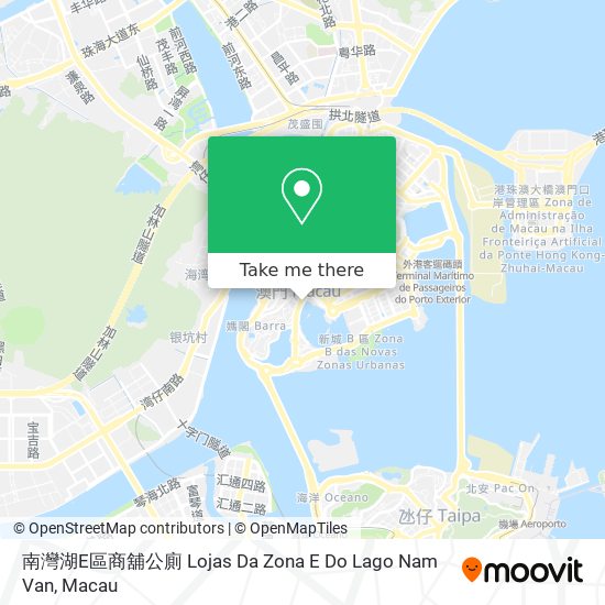南灣湖E區商舖公廁 Lojas Da Zona E Do Lago Nam Van map